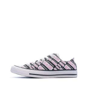 Converse OX Women's White/Pink Basket Sneakers
