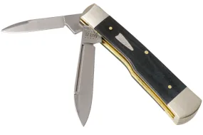 Case Gunstock Smooth Black Micarta, 27735, 102130 SS couteau de poche